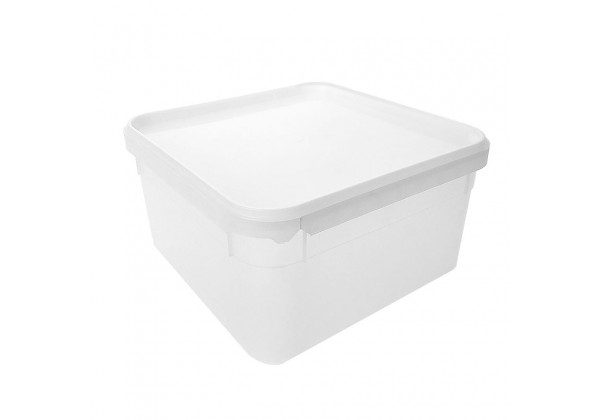 2.4 LITRE SQUARE TAMPER EVIDENT NATURAL TUB